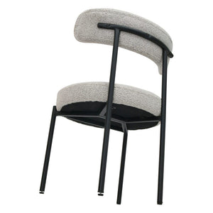Luxe Boucle Cushioned Elsa Dining Chairs | White Quartz