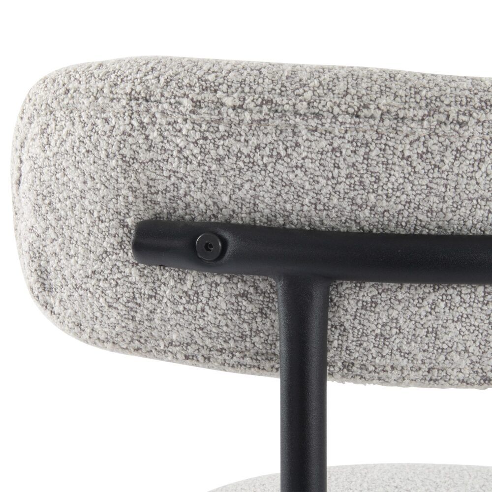 Luxe Boucle Cushioned Elsa Dining Chairs | White Quartz