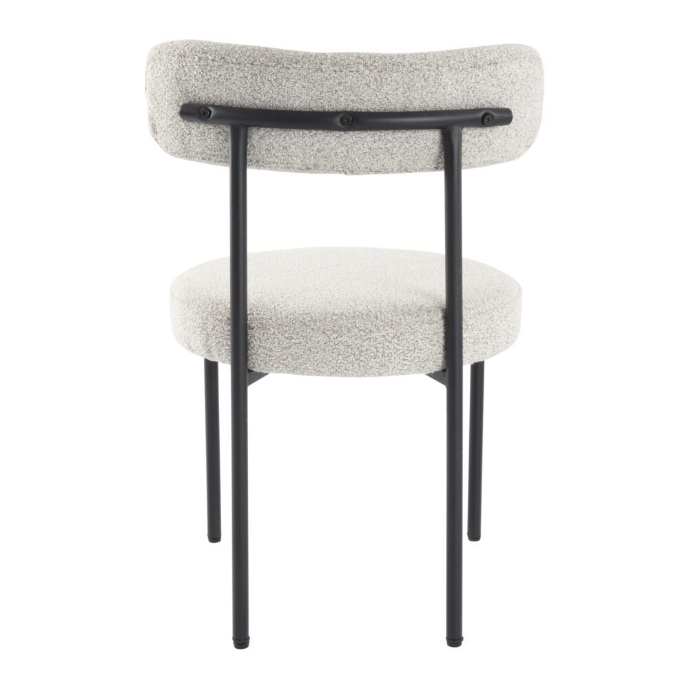 Luxe Boucle Cushioned Elsa Dining Chairs | White Quartz