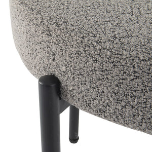 Plush Boucle Cushioned Elsa Dining Chairs | Slate Grey