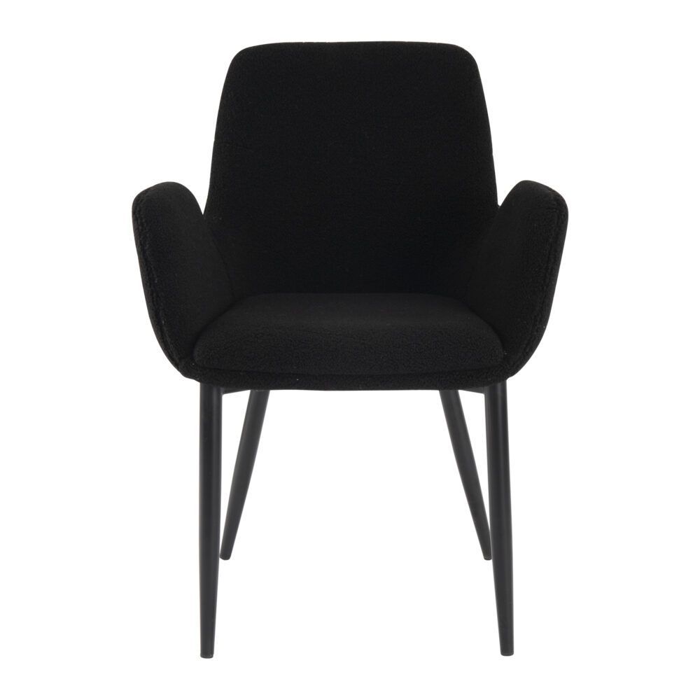Charcoal Embrace Boucle – Teddy Sherpa Fabric Armchair Set