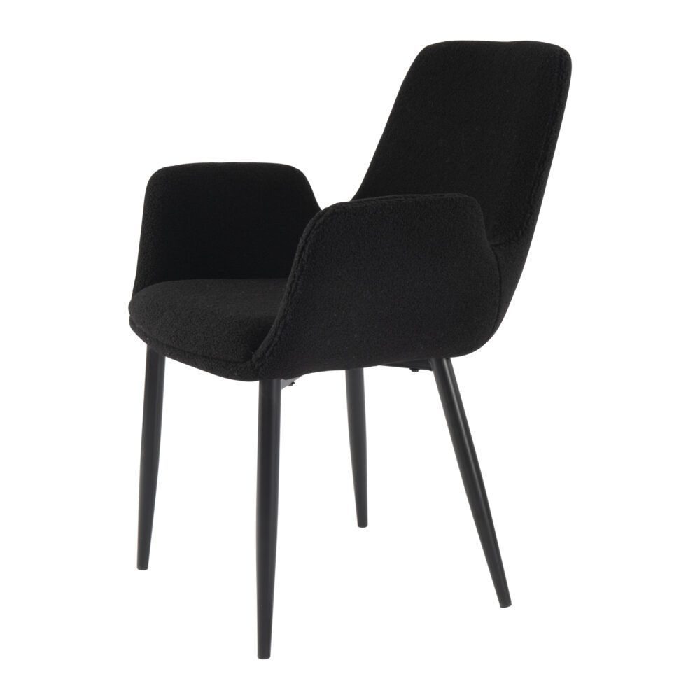 Charcoal Embrace Boucle – Teddy Sherpa Fabric Armchair Set