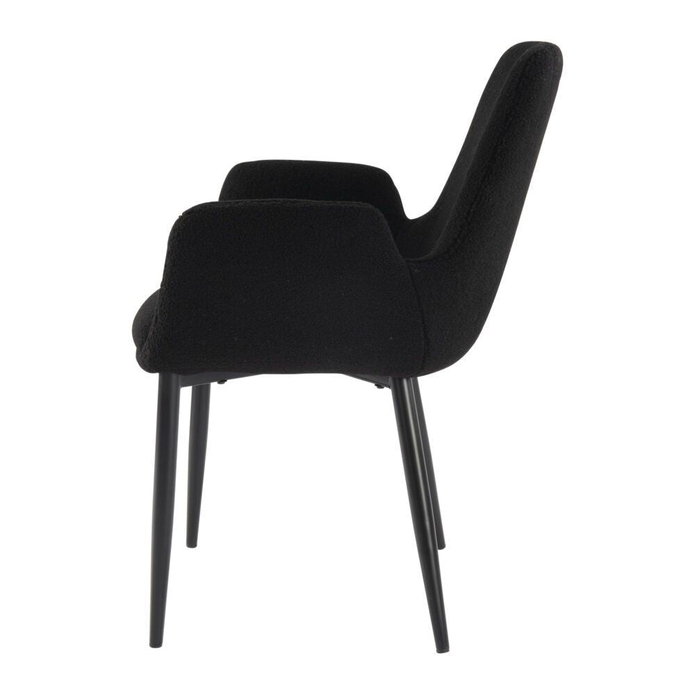 Charcoal Embrace Boucle – Teddy Sherpa Fabric Armchair Set