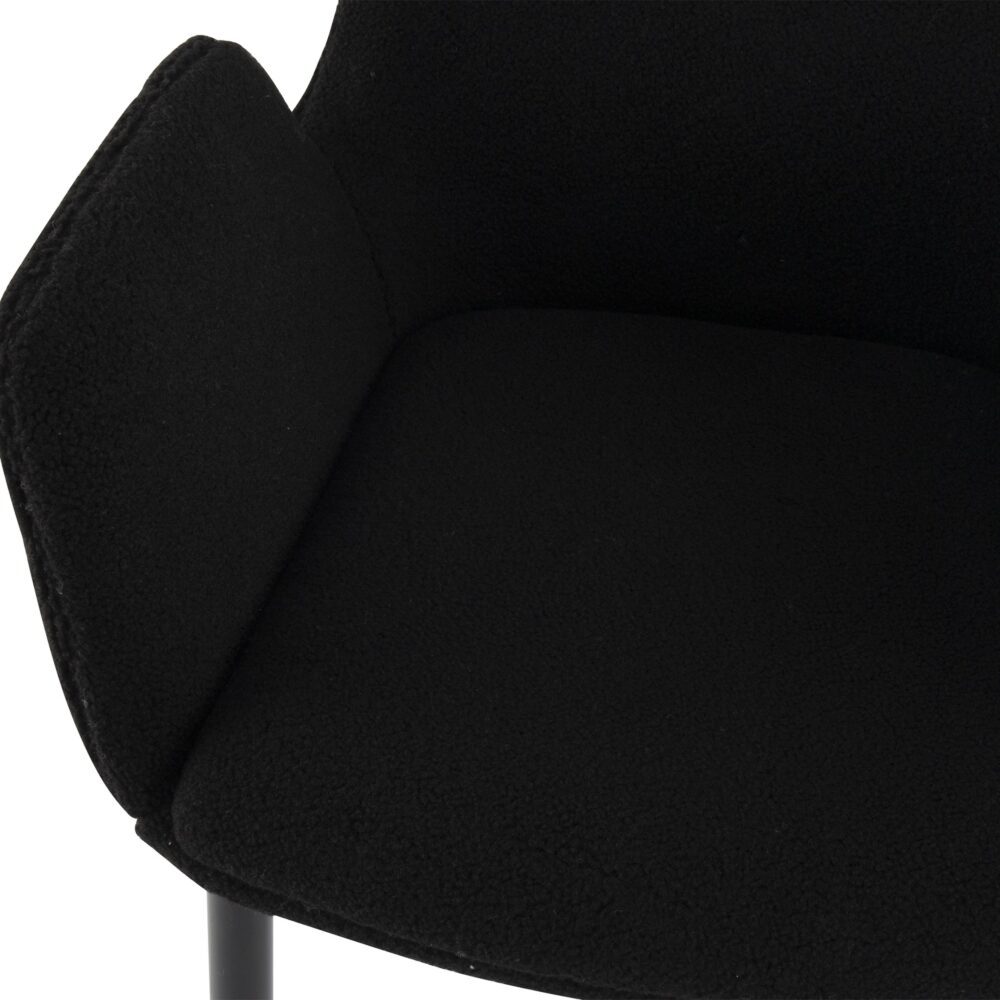 Charcoal Embrace Boucle – Teddy Sherpa Fabric Armchair Set