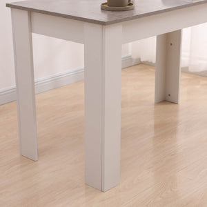 Dining Table | Rectangular Wooden | 120cm | Grey & White