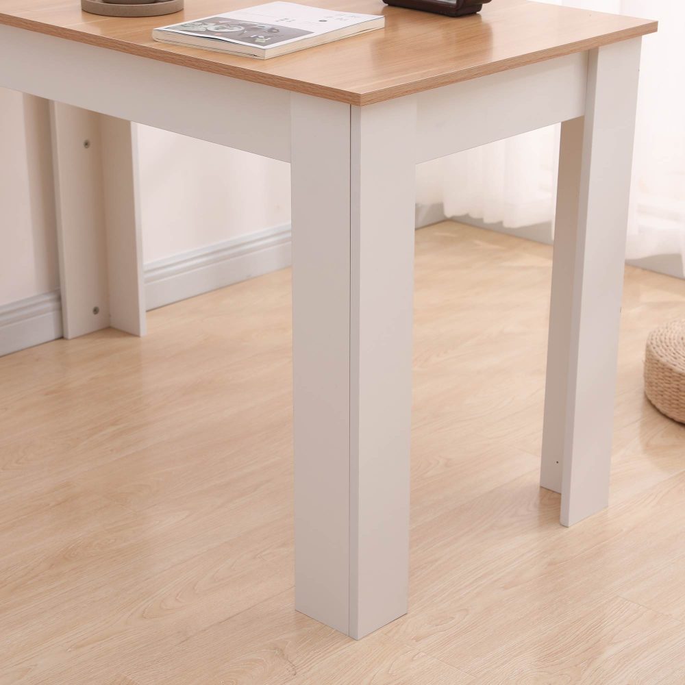 Dining Table | Rectangular Wooden | 120cm | Wood & White