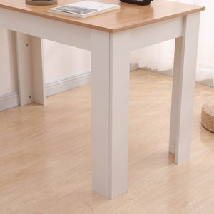 Dining Table | Rectangular Wooden | 120cm | Wood & White