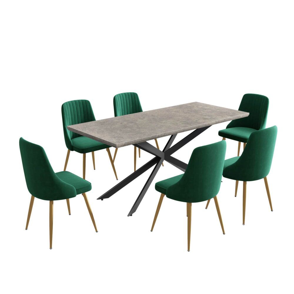 Banquet Set | Green Velvet