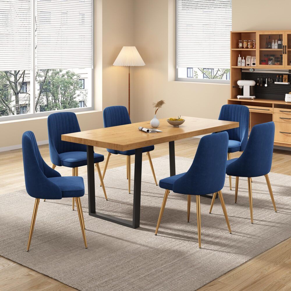 Velvet & Natural Table Set | Navy
