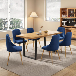 Velvet & Natural Table Set | Navy