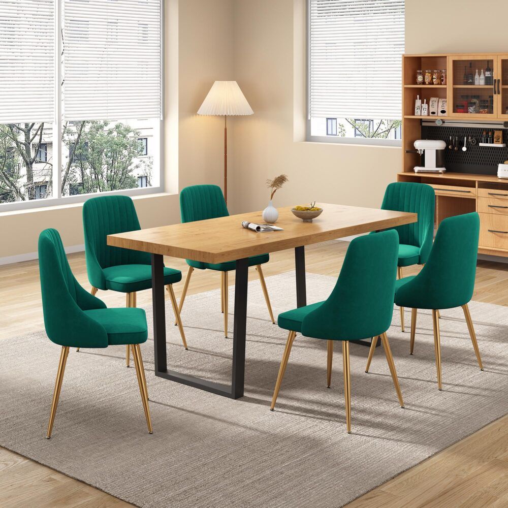 Velvet & Natural Dining Set | Gourmet Glamour