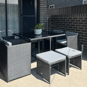 Horrocks 8 Seater Outdoor Dining Set – Black