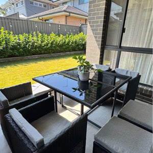 Horrocks 8 Seater Outdoor Dining Set – Black