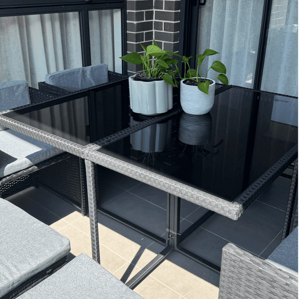 Horrocks 8 Seater Outdoor Dining Set – Black