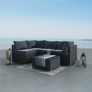Outdoor Modular Lounge Sofa | Bondi - Black | Stylish & Durable Design
