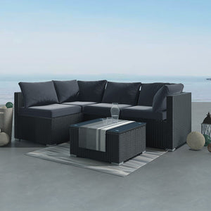 Outdoor Modular Lounge Sofa | Bondi - Black | Stylish & Durable Design