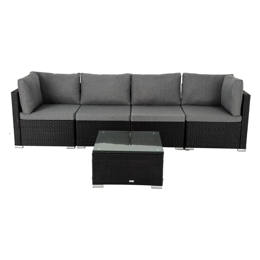 Outdoor Modular Lounge Sofa | Bondi - Black | Stylish & Durable Design