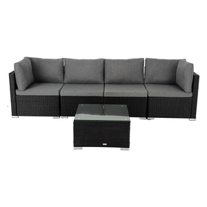 Outdoor Modular Lounge Sofa | Bondi - Black | Stylish & Durable Design