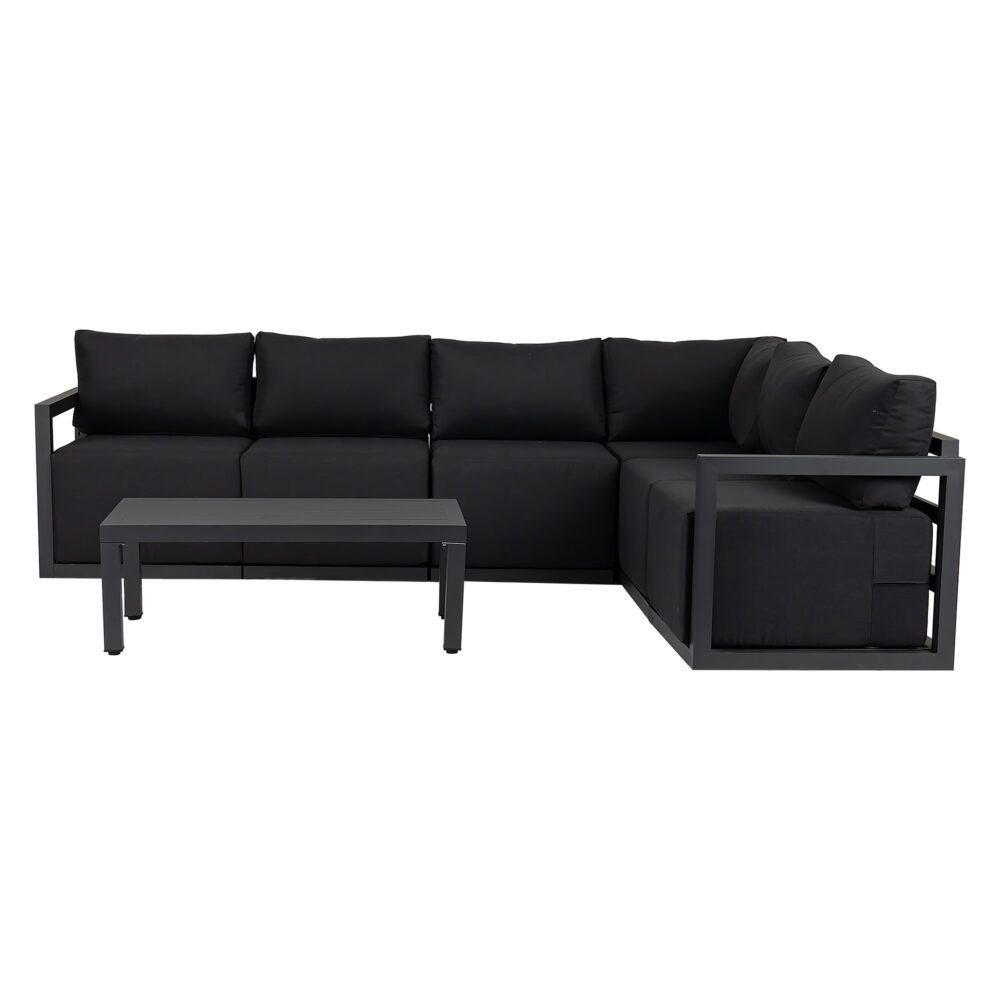 Alfresco Contemporary All-Weather Lounge Set | Charcoal Grey