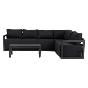 Alfresco Contemporary All-Weather Lounge Set | Charcoal Grey