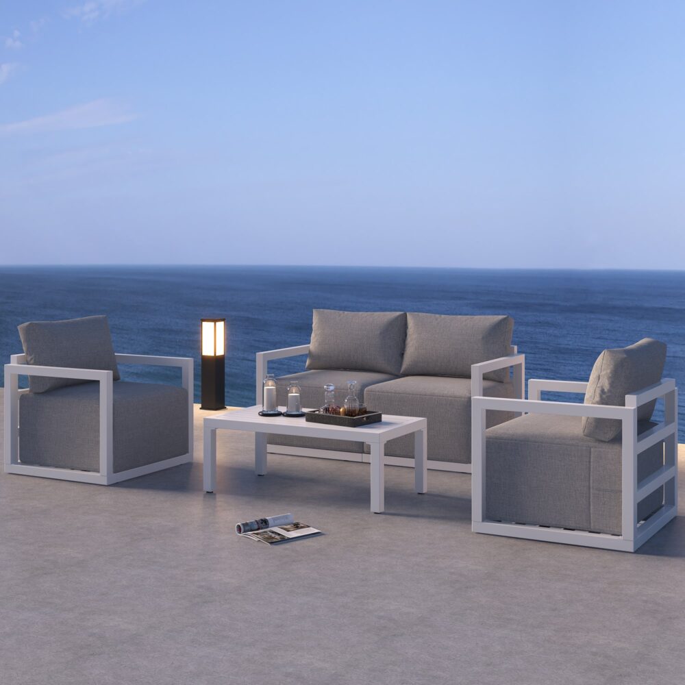 Alfresco Serenity Outdoor Lounge Set | White