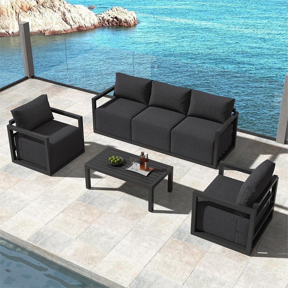 Alfresco 5-Seater Deep-Seated Patio Set | White
