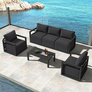 Alfresco 5-Seater Deep-Seated Patio Set | White