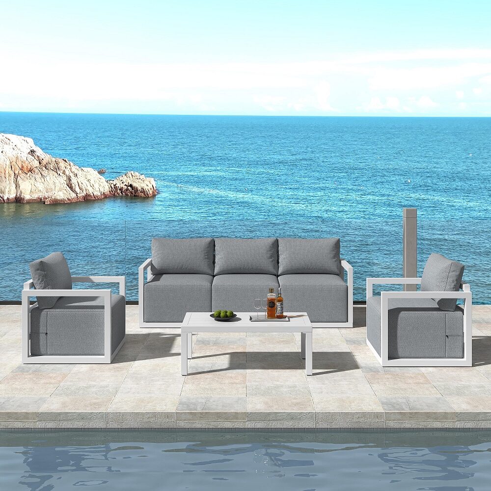 Alfresco 5-Seater Deep-Seated Patio Set | White