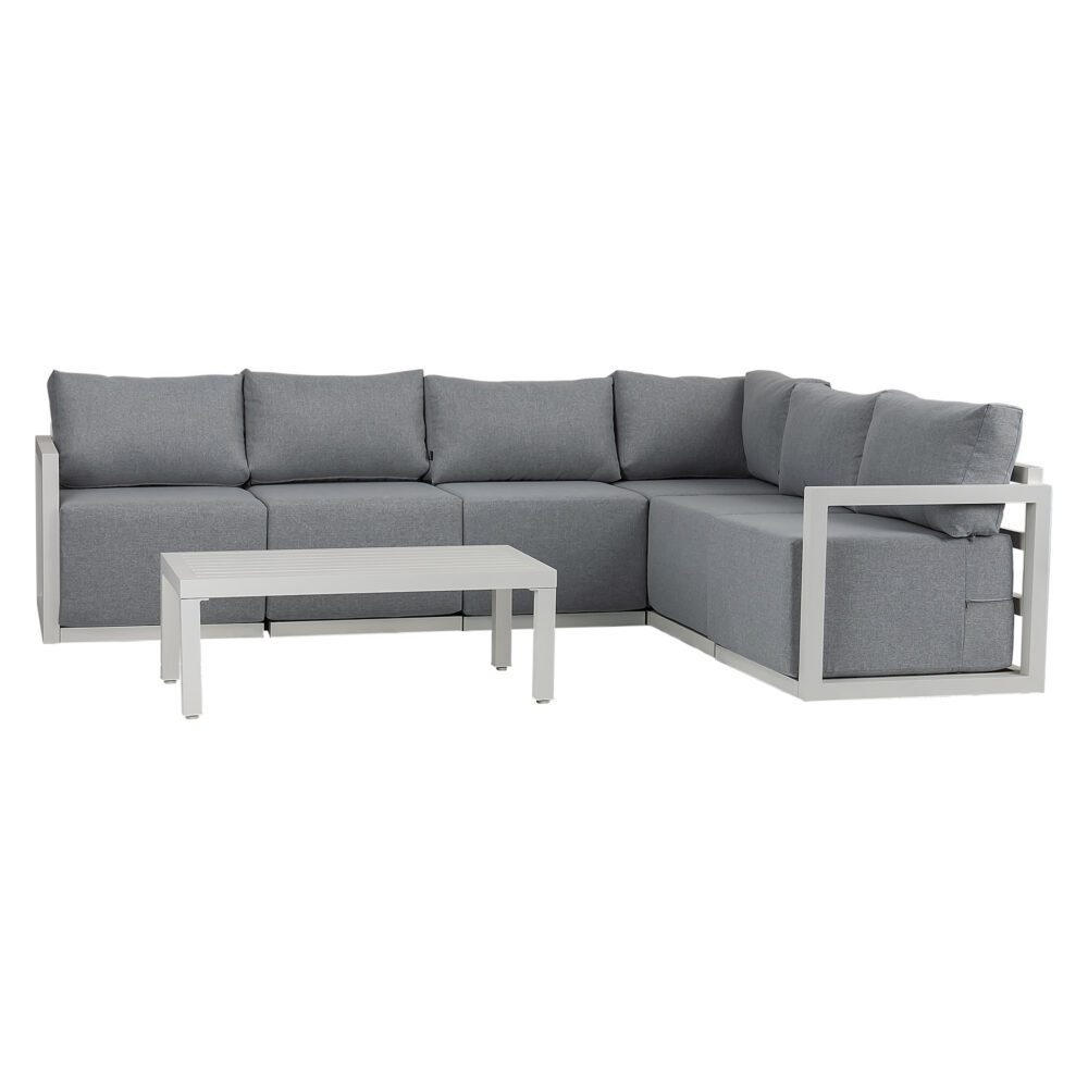 Alfresco Contemporary All-Weather Lounge Set | White