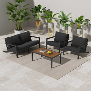 Aidan Garden Furniture Set | 5 Pieces | Slate Grey