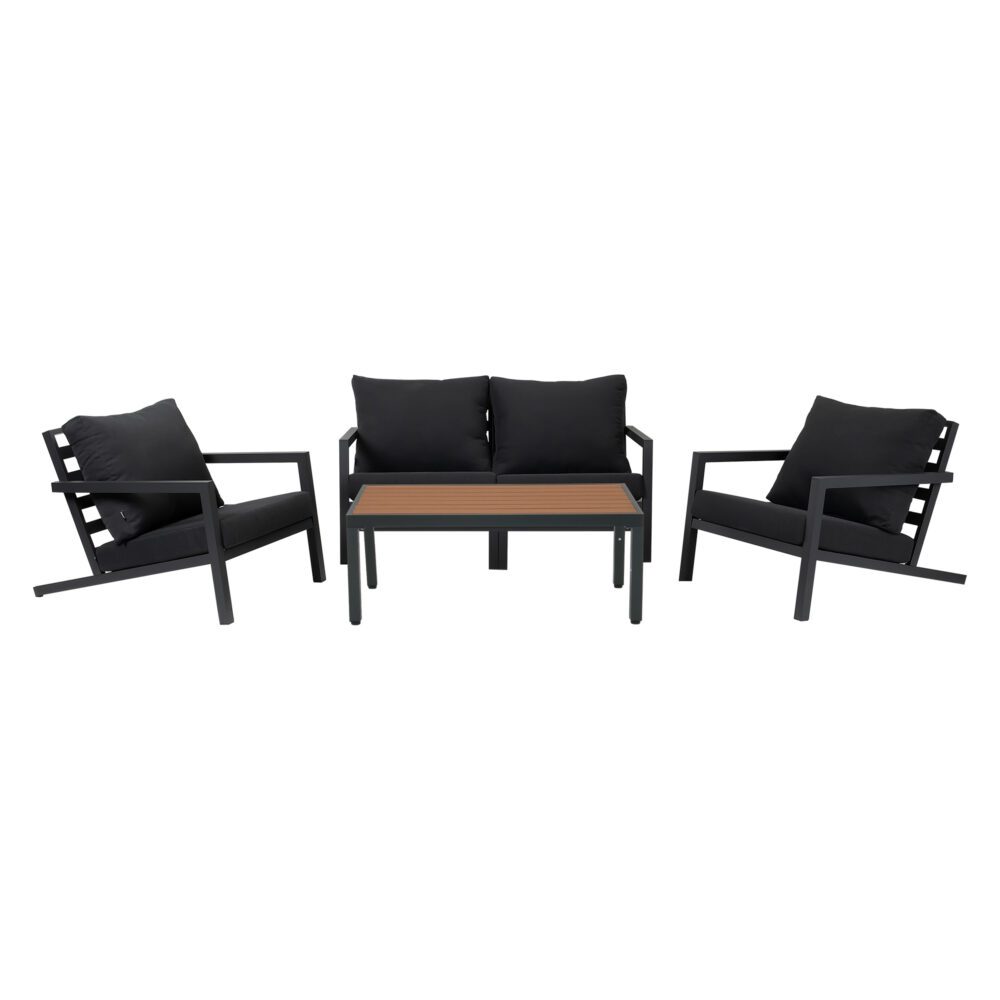 Aidan Garden Furniture Set | 5 Pieces | Slate Grey