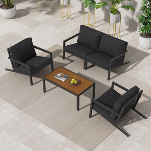 Aidan Garden Furniture Set | 5 Pieces | Slate Grey