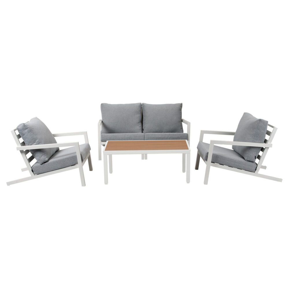 Aidan Garden Furniture Set | 5 Pieces | White