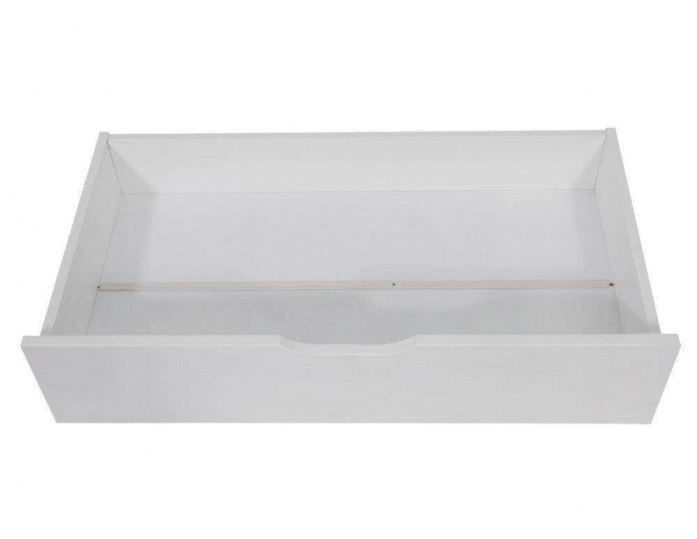 2x Wooden Bed Frame Storage Trundle Drawers | White