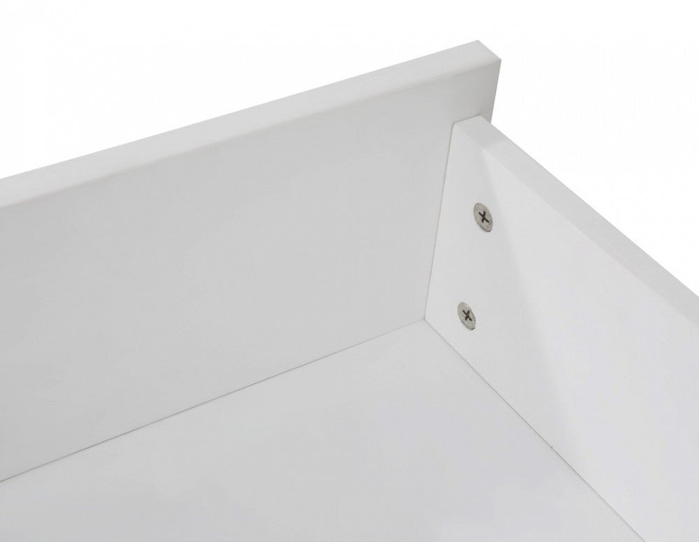 2x Wooden Bed Frame Storage Trundle Drawers | White