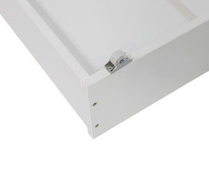 2x Wooden Bed Frame Storage Trundle Drawers | White