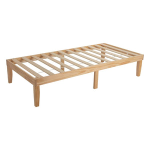 Single Size Warm Wooden Natural Bed Base Frame | King Single