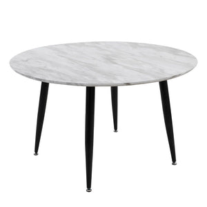 Minimalist Marble Effect Round Coffee Table | Sleek & Modern