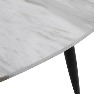 Minimalist Marble Effect Round Coffee Table | Sleek & Modern
