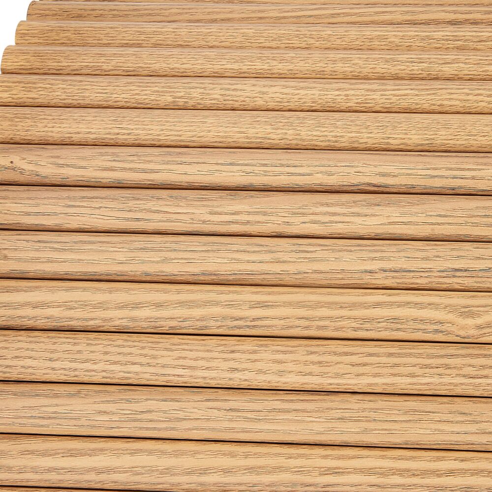 Luxe Ribbed Round Coffee Table | Wooden | Elegant Design