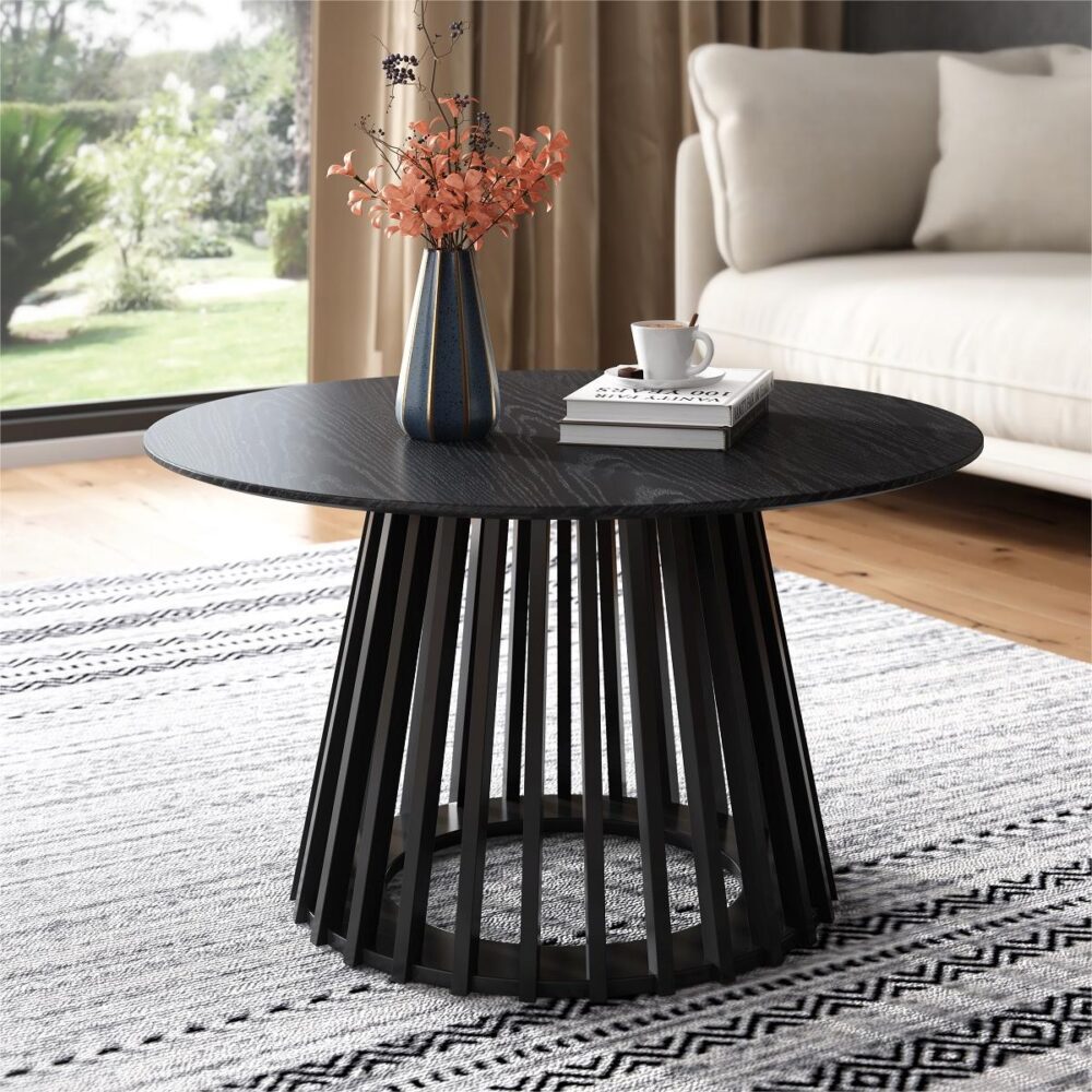 Palmer Slatted Sphere Coffee Table | Unique & Modern Style
