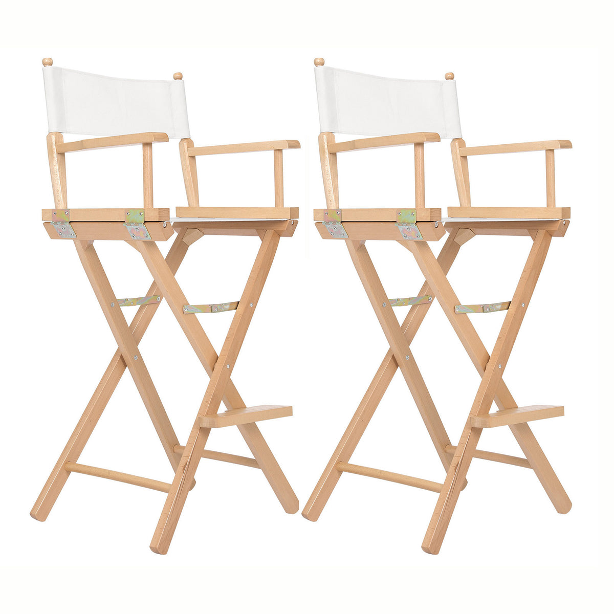 2X Director Movie Folding Tall Chair | 76cm | Beech | Wood | Humor