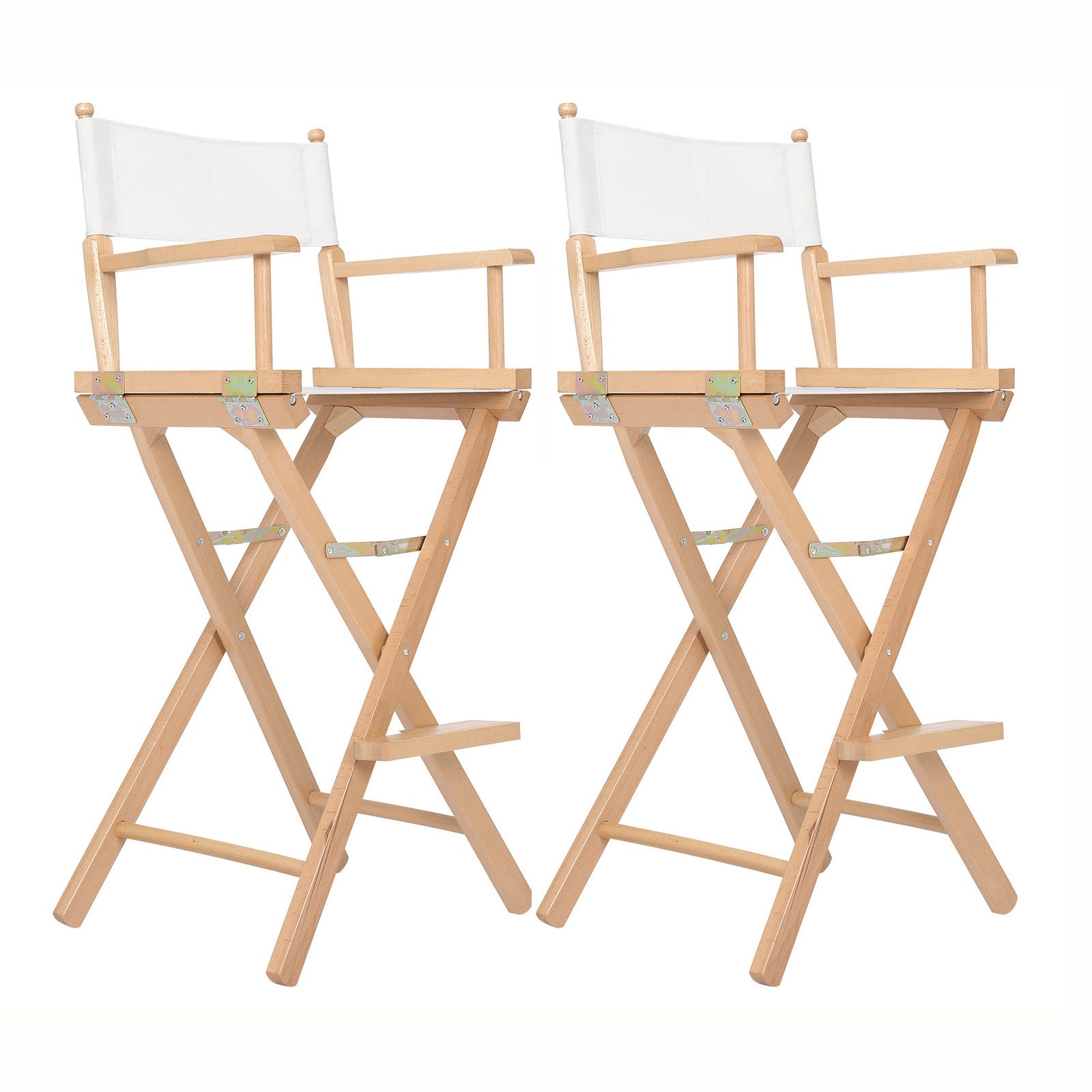 2X Director Movie Folding Tall Chair | 76cm | Beech | Wood | Humor
