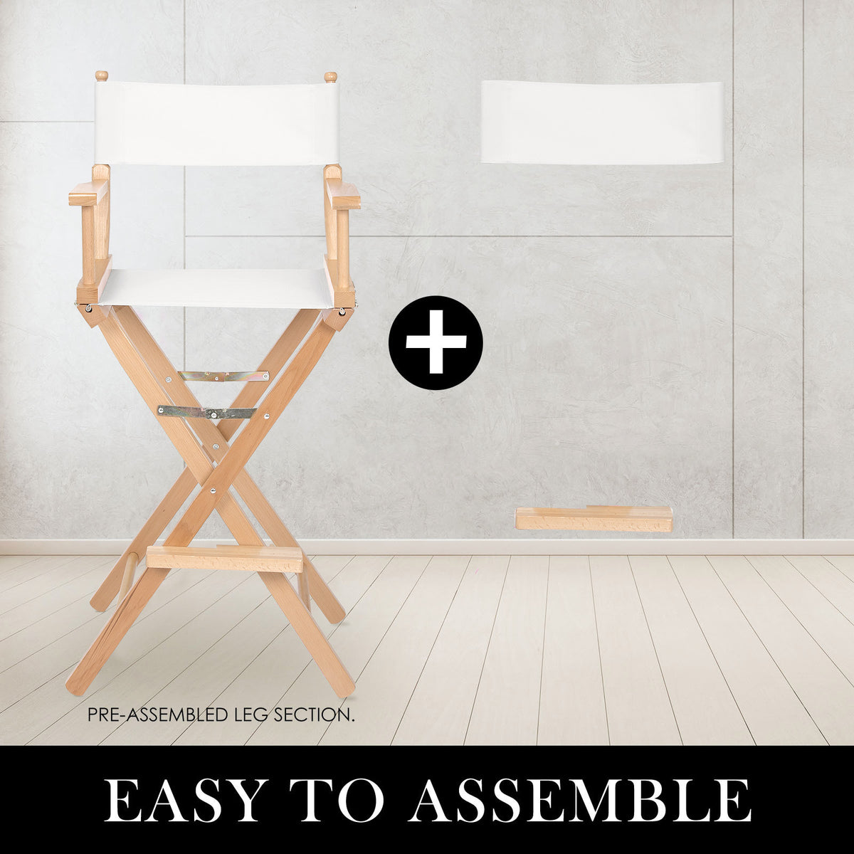 2X Director Movie Folding Tall Chair | 76cm | Beech | Wood | Humor