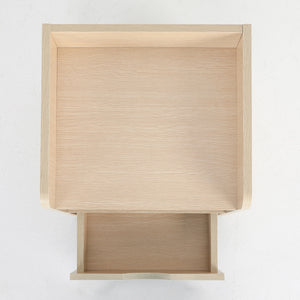 Bedside Table | Side Storage Cabinet | Nightstand | Bedroom 1 Drawer | 2 Shelf | LARK | Oak