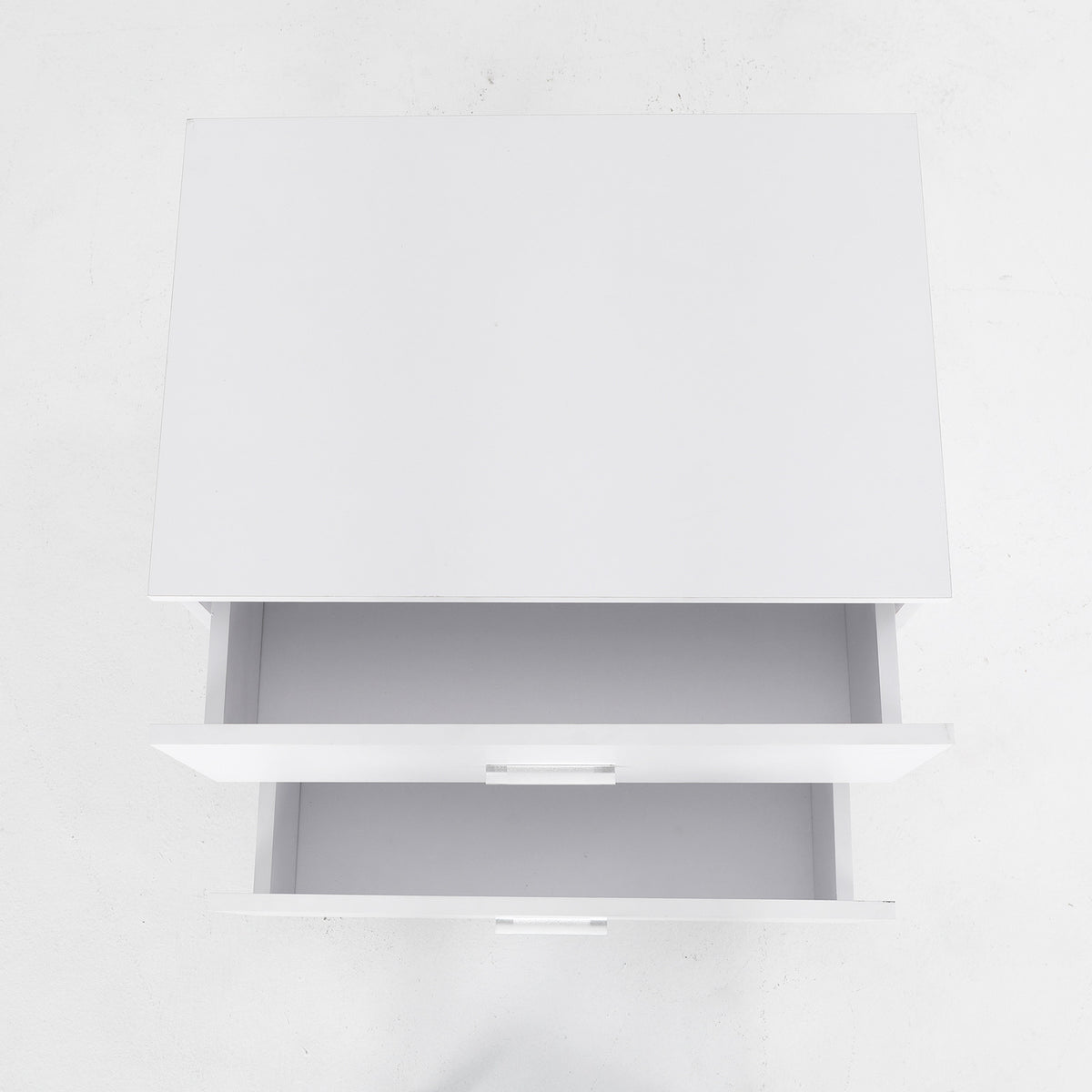 2x Bedside Table | Side Storage Cabinet | Nightstand | Bedroom 2 Drawer | Legs ETTA | White