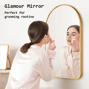 Wall Arch Mirror | Arc Aluminum Frame | Bathroom | 50x80cm | Gold