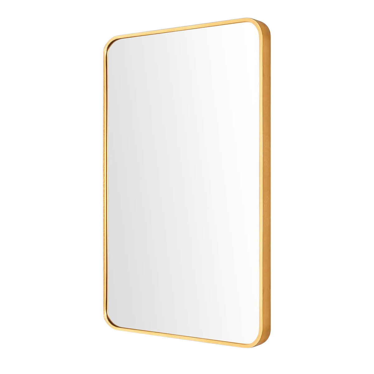 Wall Mirror | Rectangular Aluminum Frame | Bathroom | 60x80cm | Gold