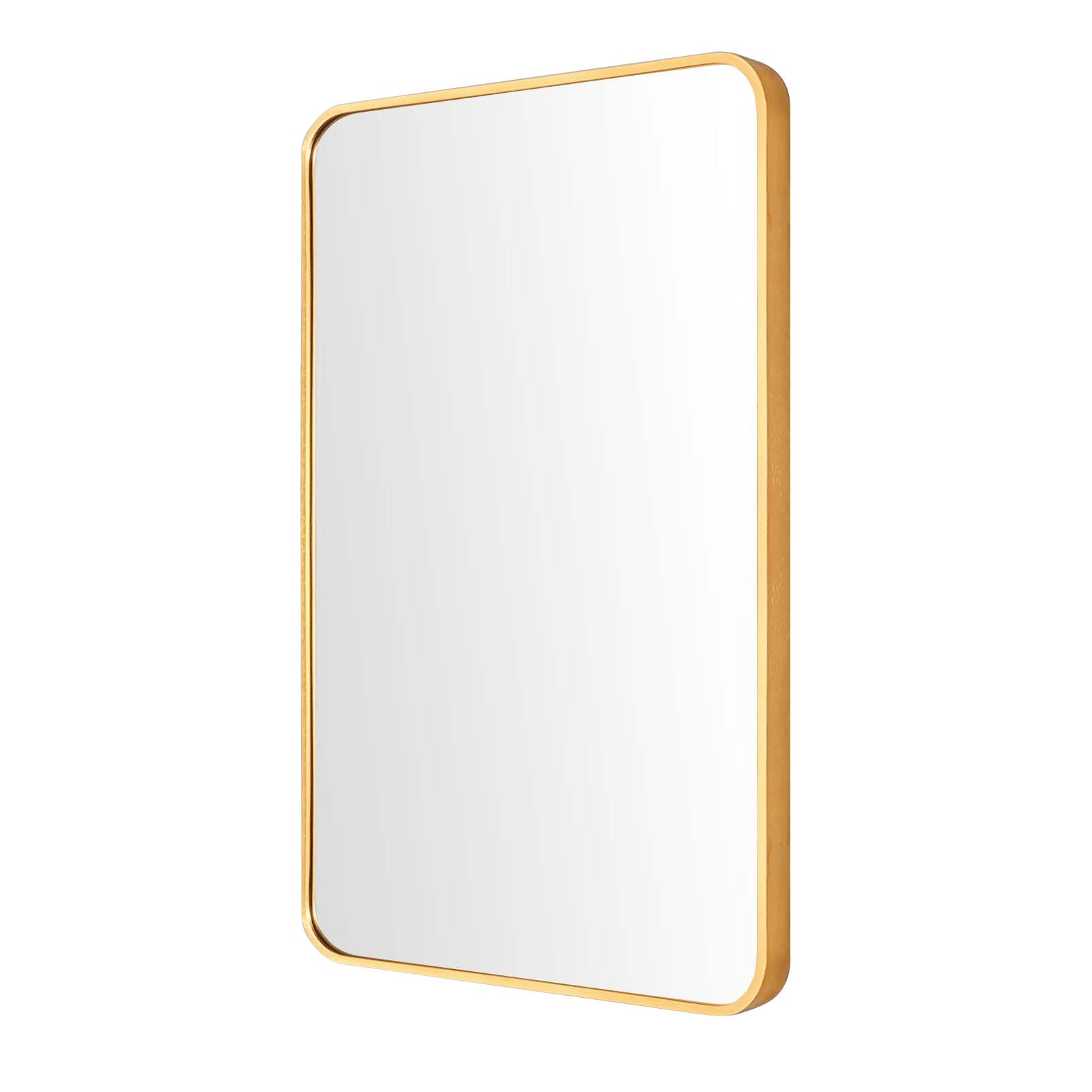 Wall Mirror | Rectangular Aluminum Frame | Bathroom | 60x80cm | Gold