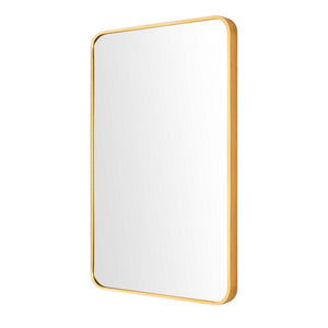 Wall Mirror | Rectangular Aluminum Frame | Bathroom | 60x80cm | Gold
